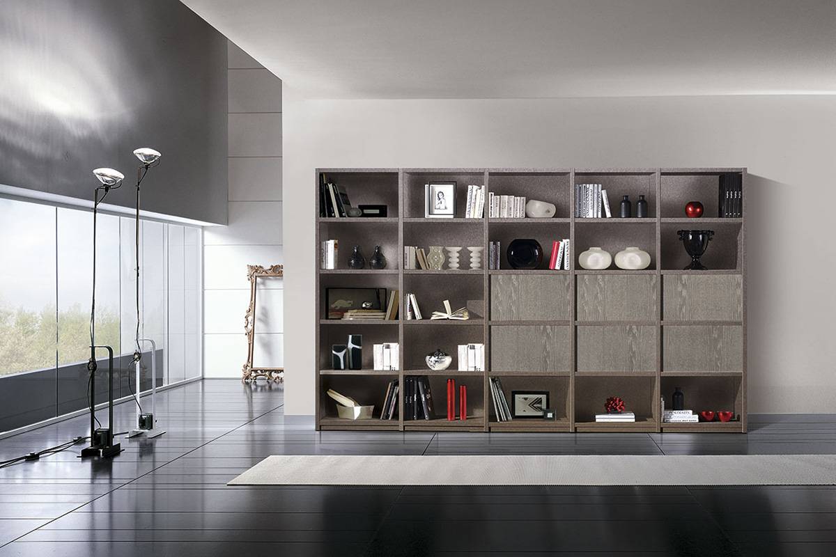 PACINI&CAPPELINI進口客廳現代極簡輕奢書柜 藝術與功能的完美融合